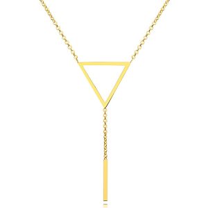 Dames ketting Cilla Jewels Edelstaal Verguld Goudkleurig Driehoek Staaf