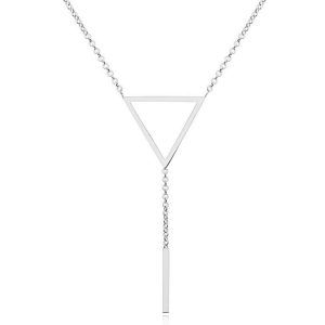 Dames ketting Cilla Jewels Edelstaal Zilverkleurig Driehoek Staaf