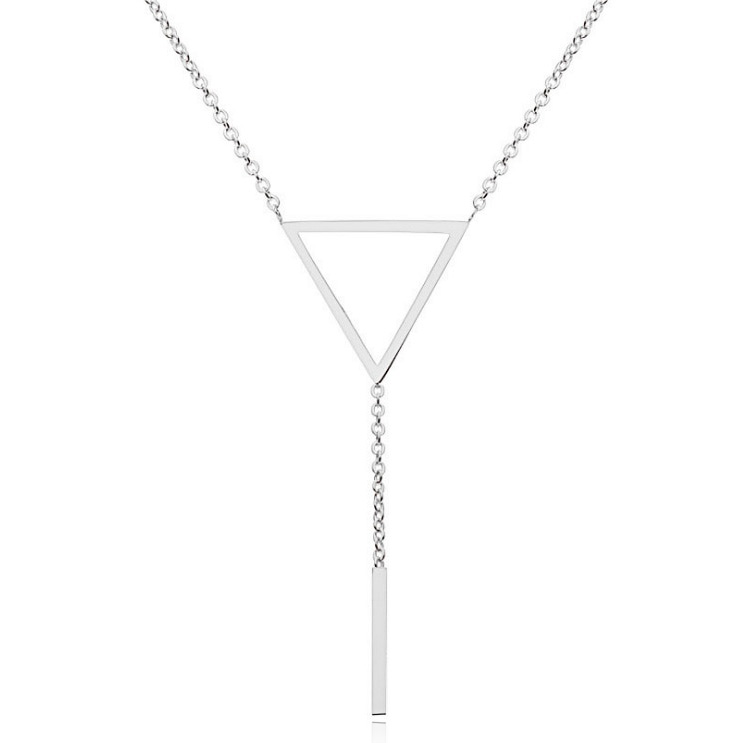 Dames ketting Cilla Jewels Edelstaal Zilverkleurig Driehoek Staaf
