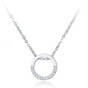 Dames ketting Edelstaal Cilla Jewels Zircon Circle