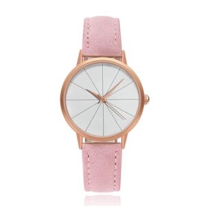 Dameshorloge van LGT JWLS met Zachte Roze Lederen Band en Rose Behuizing
