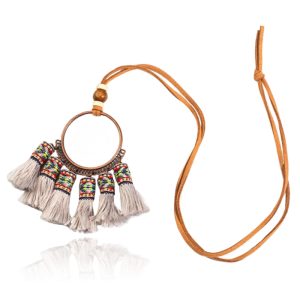 Deja Boho Tassel Ketting – Zand