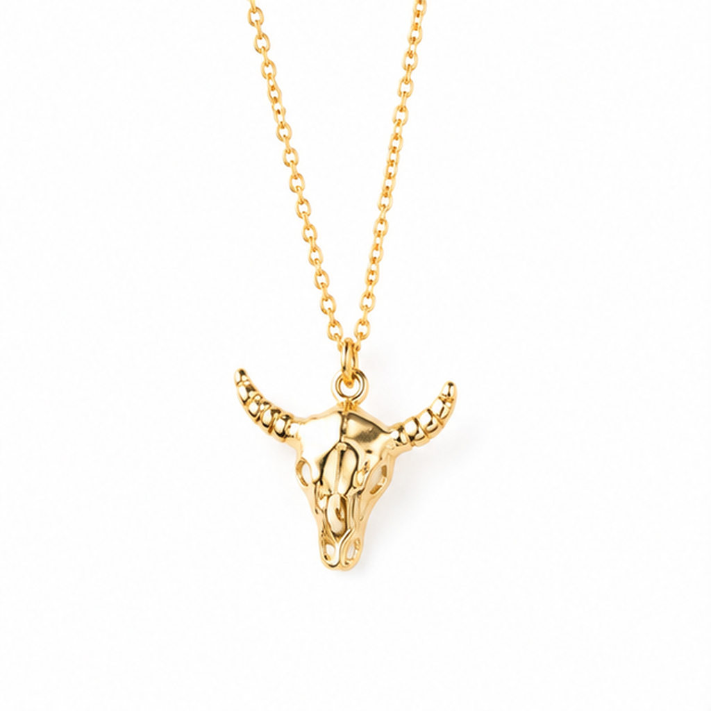 Deja Jewels Goudkleurige Dames Ketting met Stierenkophanger