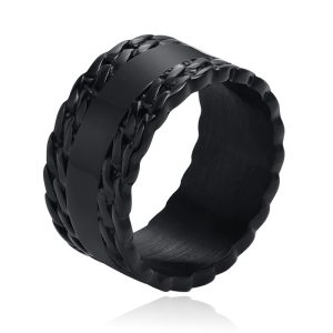 Edelstaal Heren Ring – Double Cuban Wide-17mm