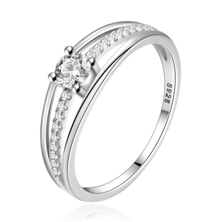 Elenza .925 Zilveren Ring met Vierkante Baguette Zirkonia-16mm