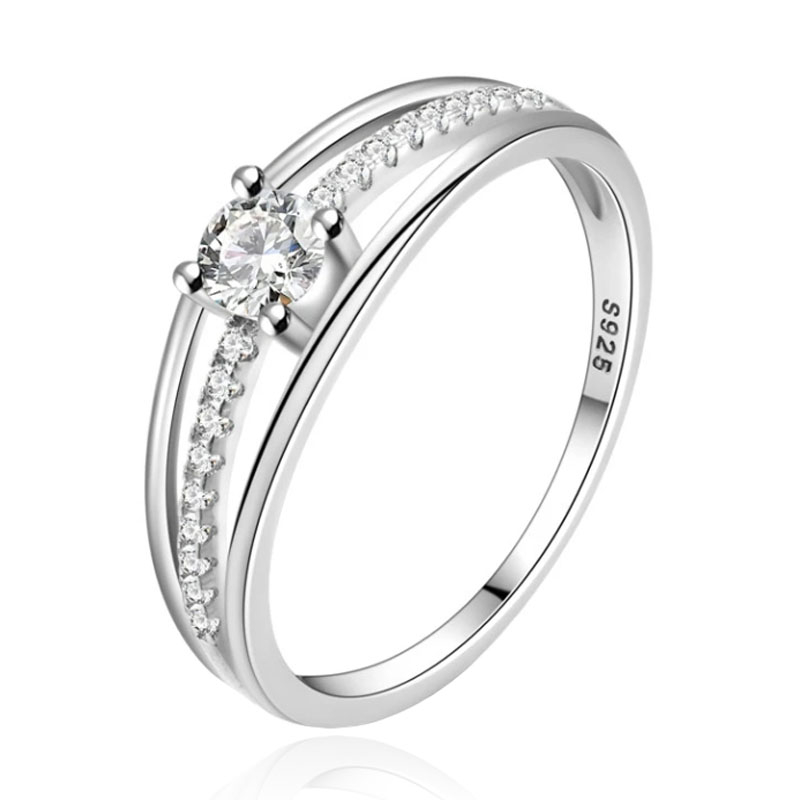 Elenza .925 Zilveren Ring met Vierkante Baguette Zirkonia-16mm