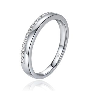 Elenza Sterling .925 Zilveren Klassieke Band met Zirkonia-17mm