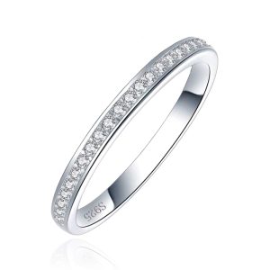 Elenza Sterling .925 Zilveren Ring met Zirkonia's-18mm