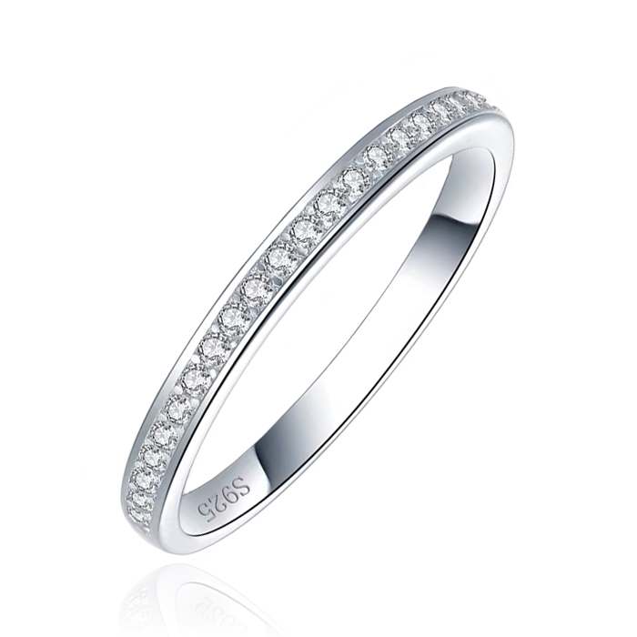Elenza Sterling .925 Zilveren Ring met Zirkonia's-20mm