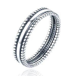 Elenza Sterling Zilveren Ring met Gevlochten Details-17mm