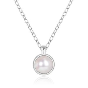 Elenza Zilveren Ketting met Parel in 925 Sterling Zilver