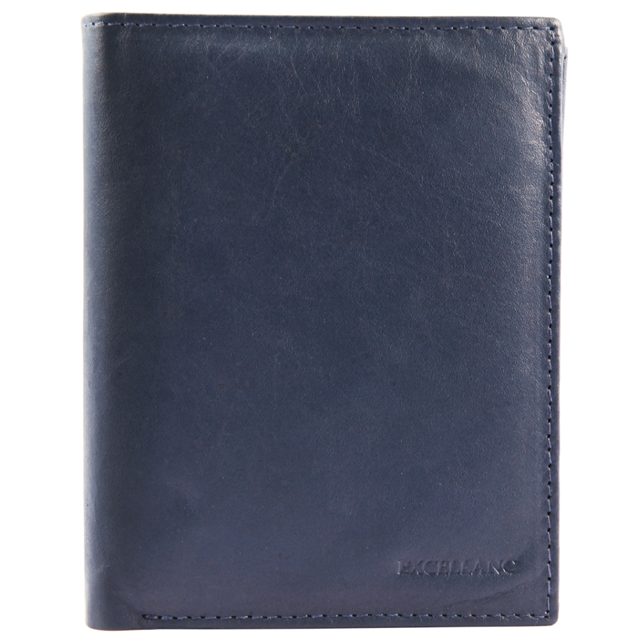 Excellanc heren portemonnee leer Billfold Blauw