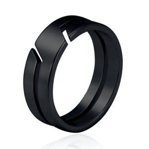 Exclusieve LGT JWLS Zwarte RVS Ring voor Heren – Moderne Stijl-19mm