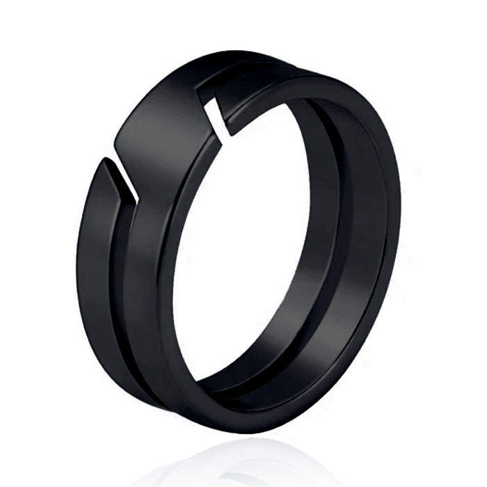 Exclusieve LGT JWLS Zwarte RVS Ring voor Heren – Moderne Stijl-20mm