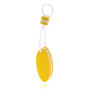 Gele Nautische Stijl Sleutelhanger – Blijft Drijven – Label Vorm