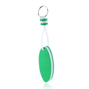 Groene Nautische Stijl Sleutelhanger – Blijft Drijven – Label Vorm