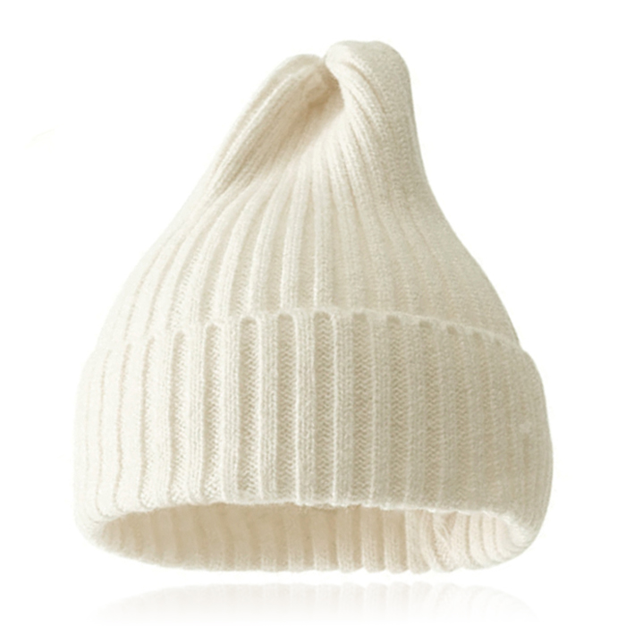 Grof gebreide Beanie Muts Creme – Ruim model