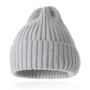 Grof gebreide Beanie Muts Grijs – Ruim model