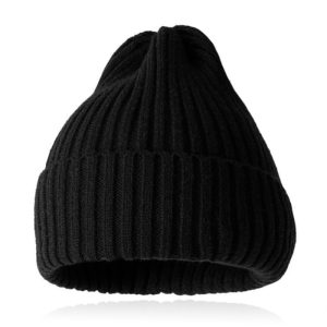 Grof gebreide Beanie Muts Zwart – Ruim model