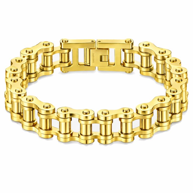 Heren armband Edelstaal Biker Chain Goudkleurig