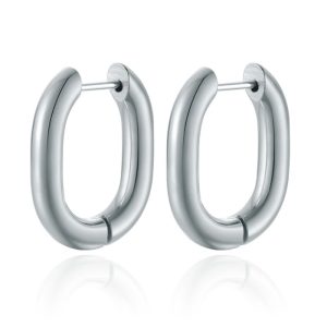 Heren Oorbellen LGT JWLS Geometric shape 2 – Zilver