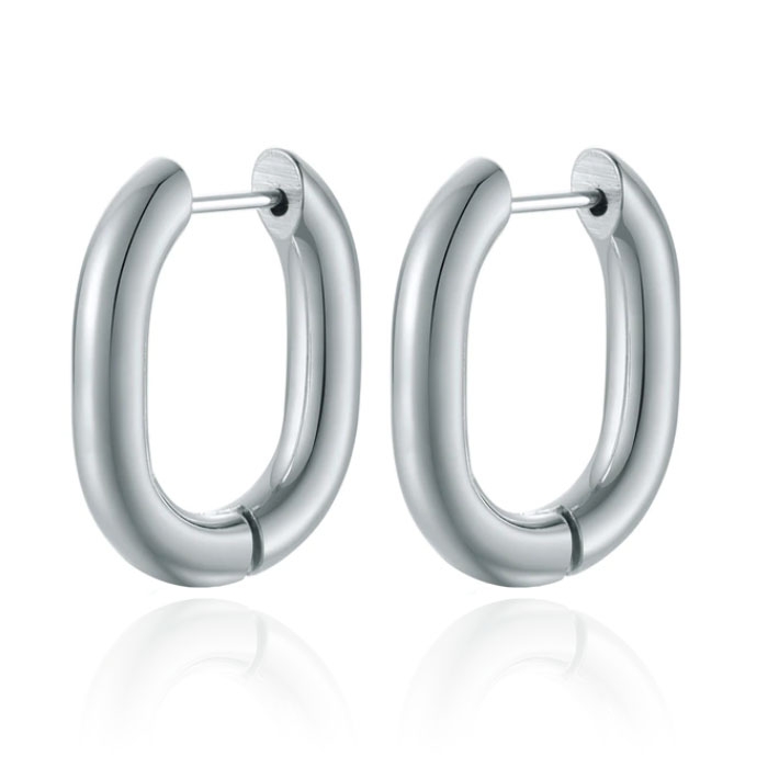 Heren Oorbellen LGT JWLS Geometric shape 2 – Zilver