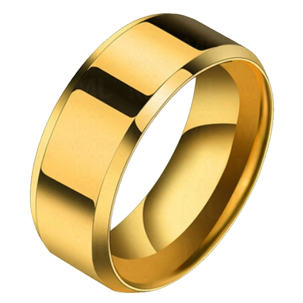 Heren ring Titanium Goudkleurig 8mm-19mm