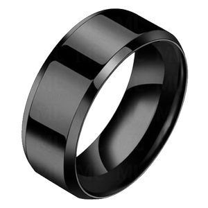 Heren ring Titanium Zwart 8mm-23mm