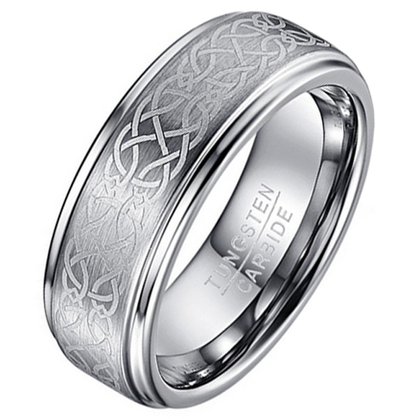Heren ring Wolfraam Celtic Knot Brushed-18mm
