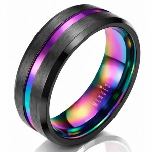 Heren ring Wolfraam Zwart Multi 8mm-19mm