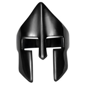 Herenring edelstaal Spartan Mask Black-19mm