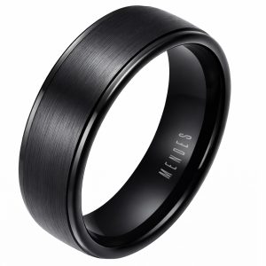 Herenring Wolfraam Zwart 8mm-20mm