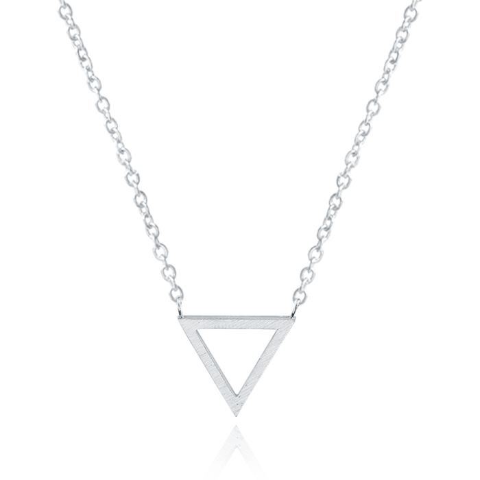Hippe dames ketting Triangle Zilverkleurig