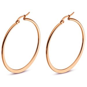 Hoop Oorringen Cilla Jewels Edelstaal Rose-30mm