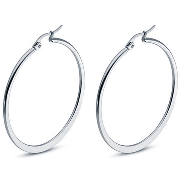 Hoop Oorringen Cilla Jewels Edelstaal Zilverkleurig-60mm
