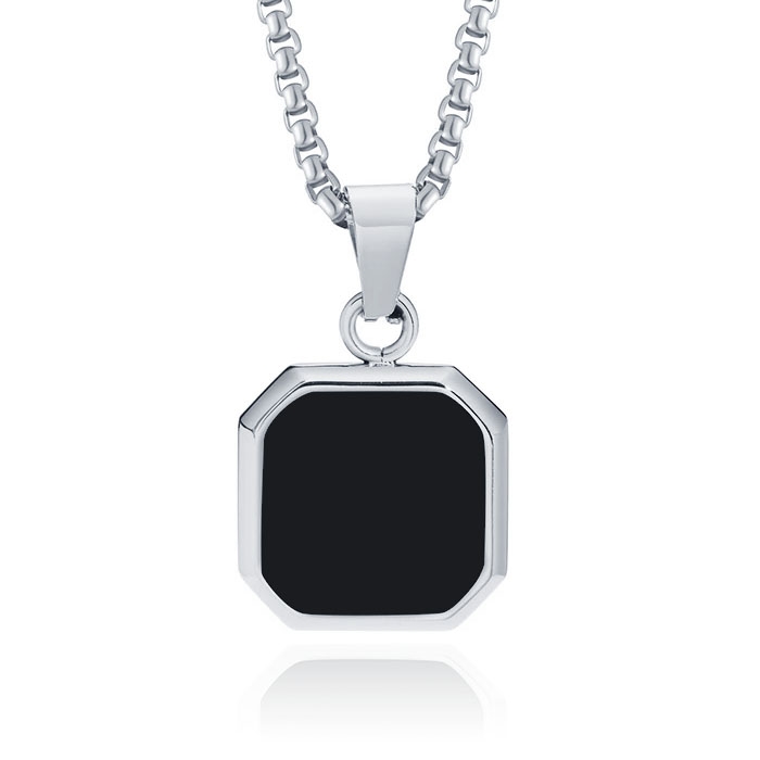 Ketting met Hanger – 15mm vierkant met Agaat