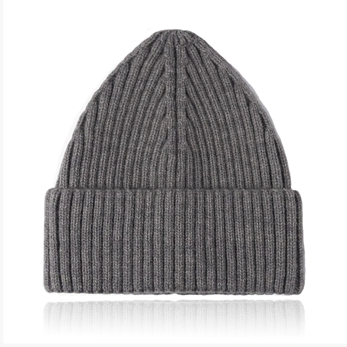 Korte Beanie Muts – Grijs
