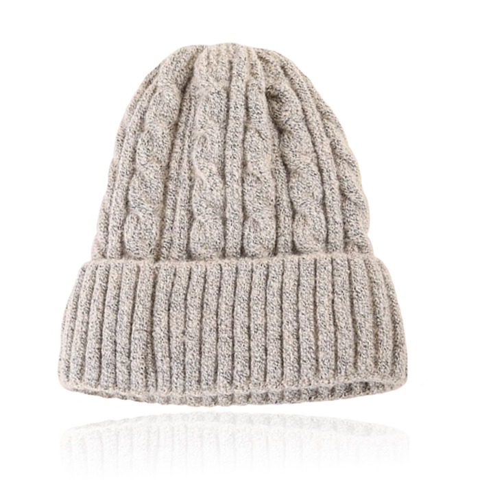 LGT JWLS Dames Beanie in Zandkleur met Kabelmotief