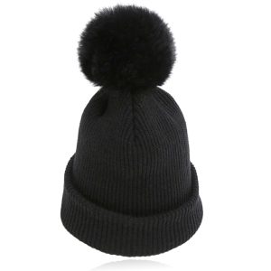 LGT JWLS Dames Beanie in Zwart – Met Pompon