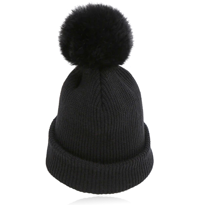 LGT JWLS Dames Beanie in Zwart – Met Pompon