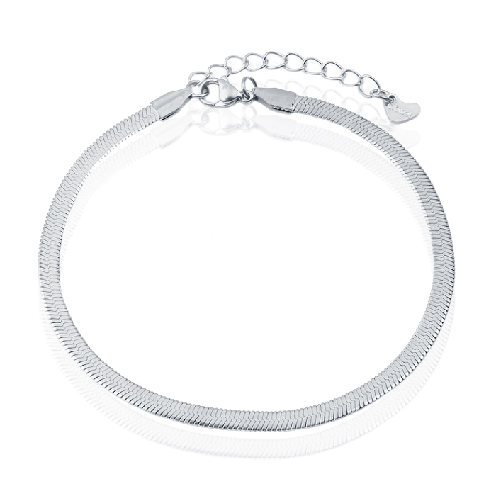 LGT JWLS Enkelband Herringbone Zilver – 4mm