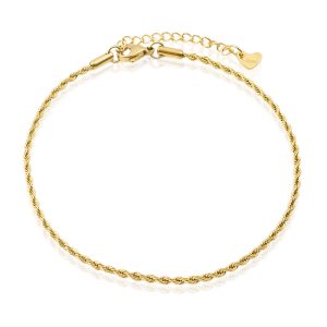 LGT JWLS Enkelband Rope Goudkleurig – 2mm