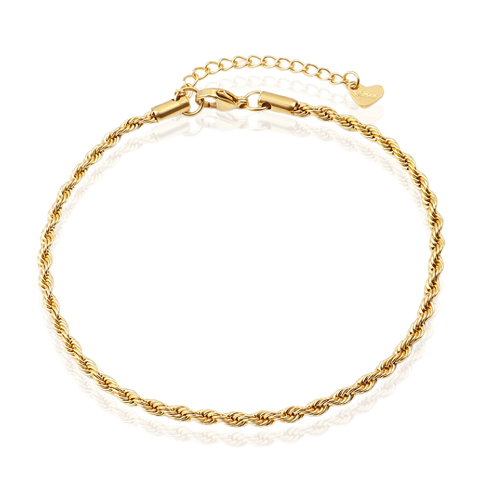 LGT JWLS Enkelband Rope Goudkleurig – 3mm