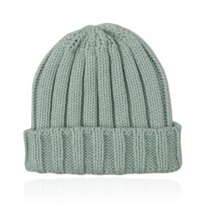 LGT JWLS Grofgebreide Dames Beanie met Omslagrand – Groen