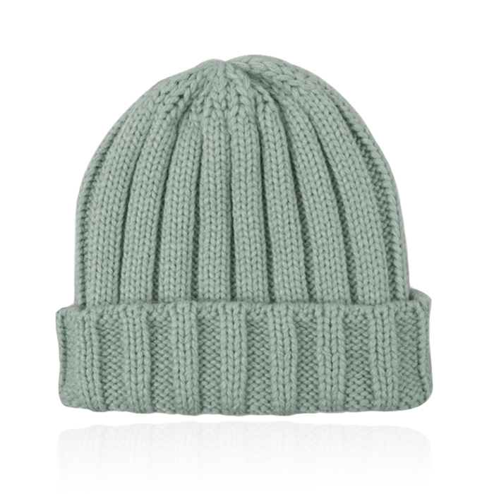 LGT JWLS Grofgebreide Dames Beanie met Omslagrand – Groen