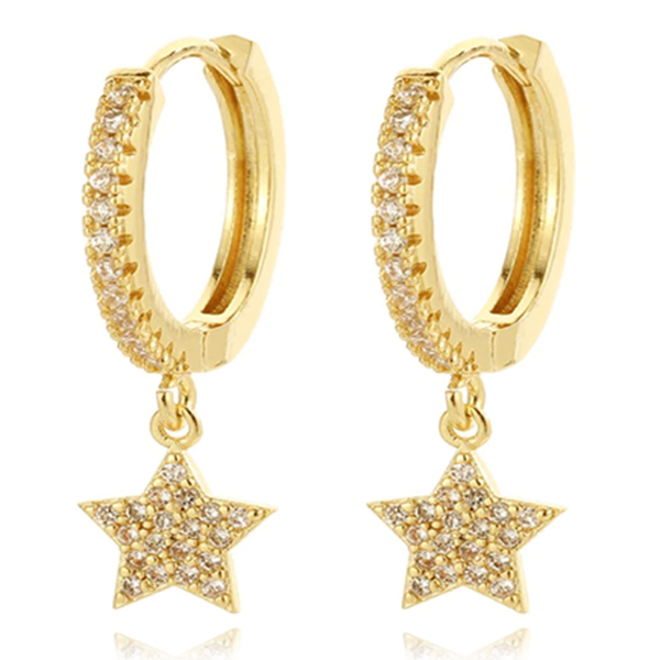 LGT JWLS Oorringen met Ster Hanger – Star Goudkleurig