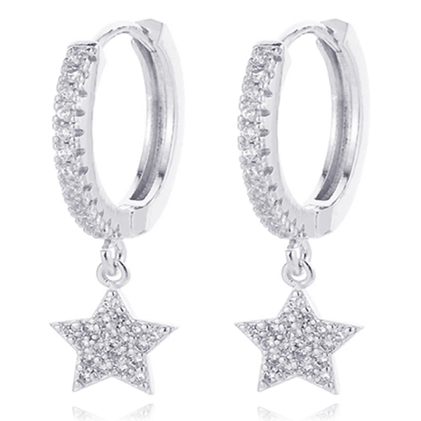 LGT JWLS Oorringen met Ster Hanger – Star Silver
