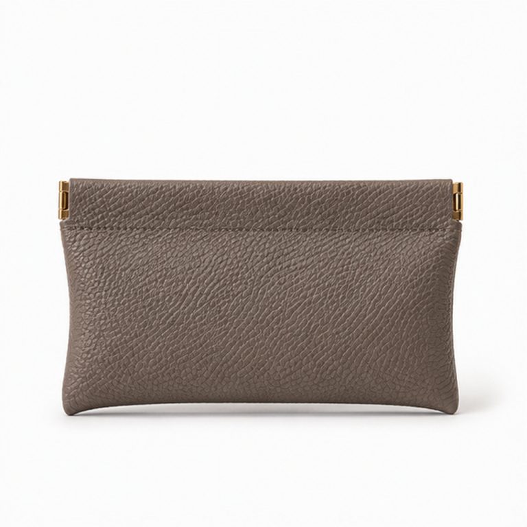 LGT JWLS Taupe Zelfsluitende Mini Portemonnee van PU Leer Breed Model