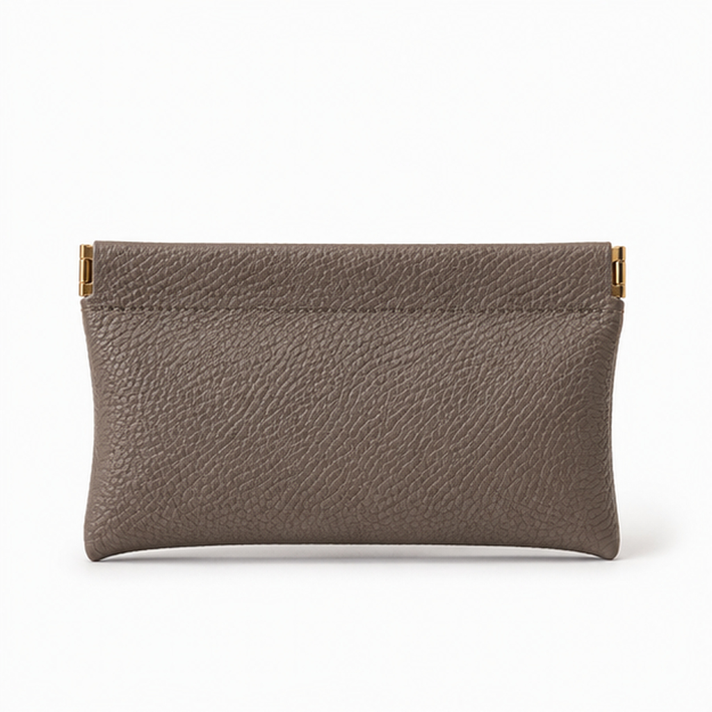 LGT JWLS Taupe Zelfsluitende Mini Portemonnee van PU Leer Breed Model