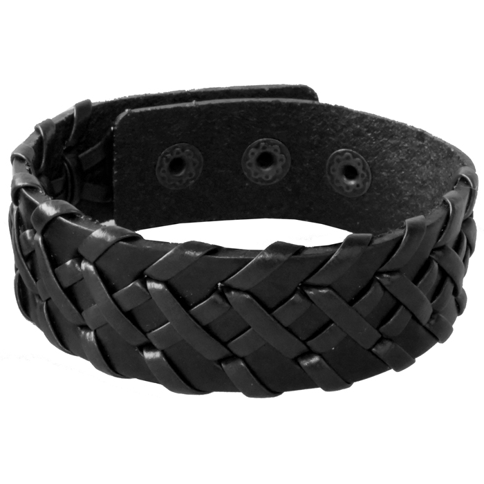 LGT JWLS Verstelbare Leren Armband in Zwart
